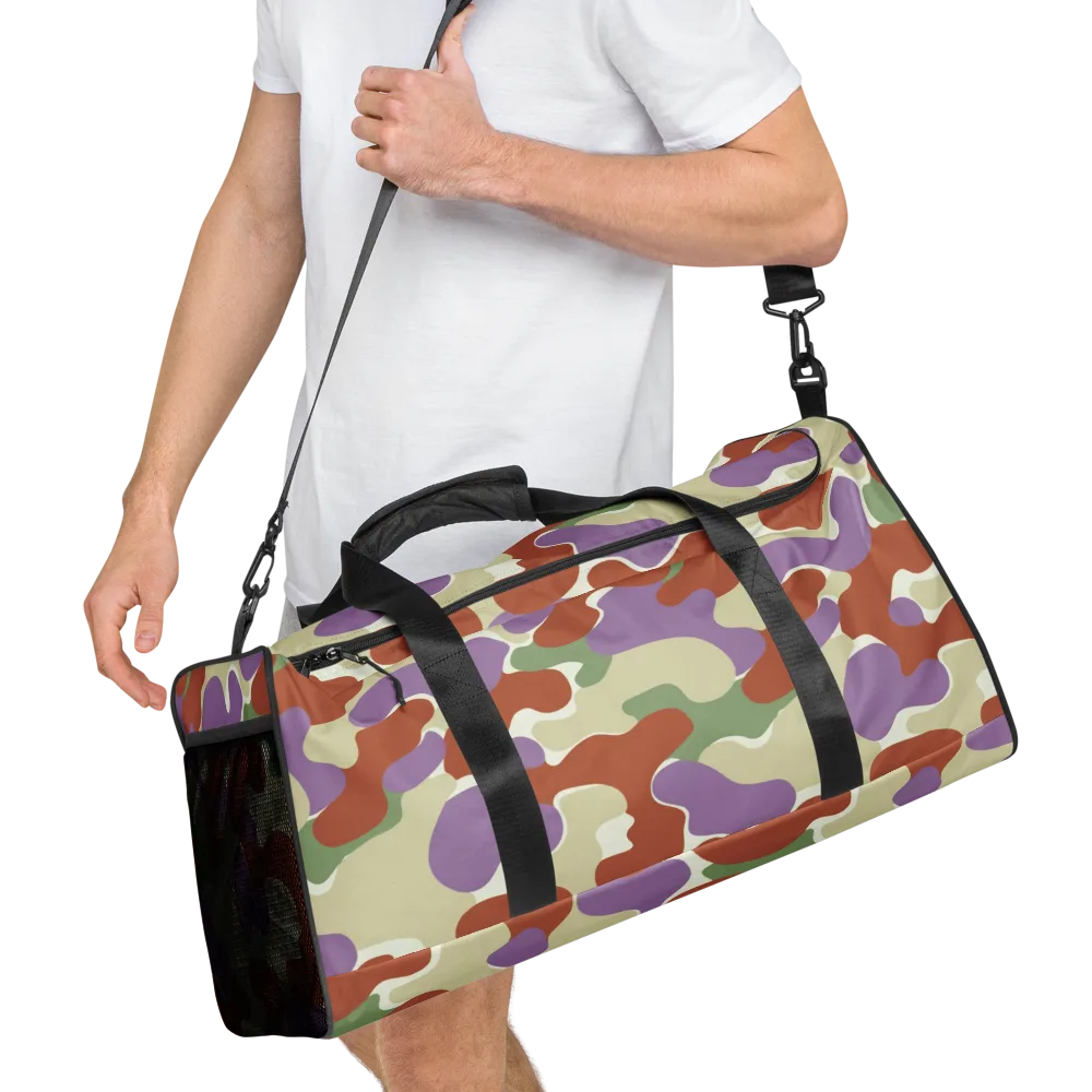 Lavender Camo on Duffle Bag — Right Front