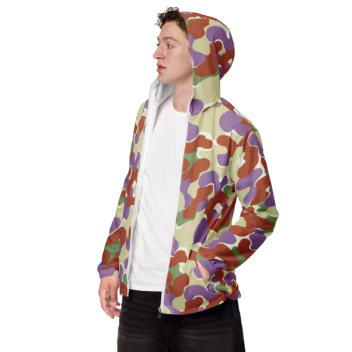Lavender Camo on a Men's Windbreaker