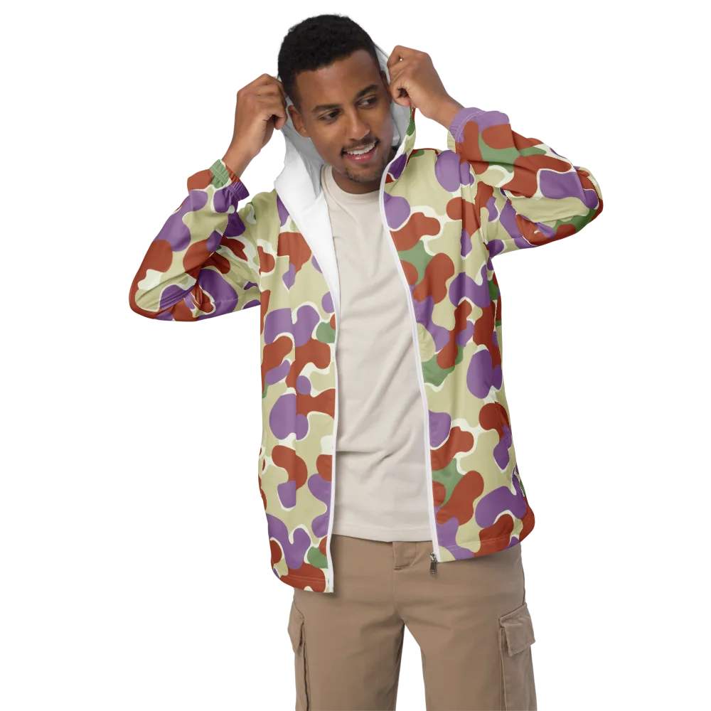 Lavender Camo on Men's Windbreaker — Front