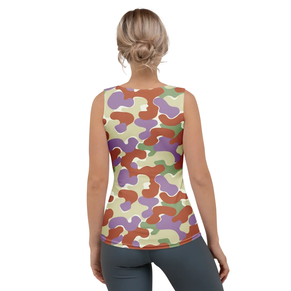 Lavender Camo on Women's Tank Top — Back