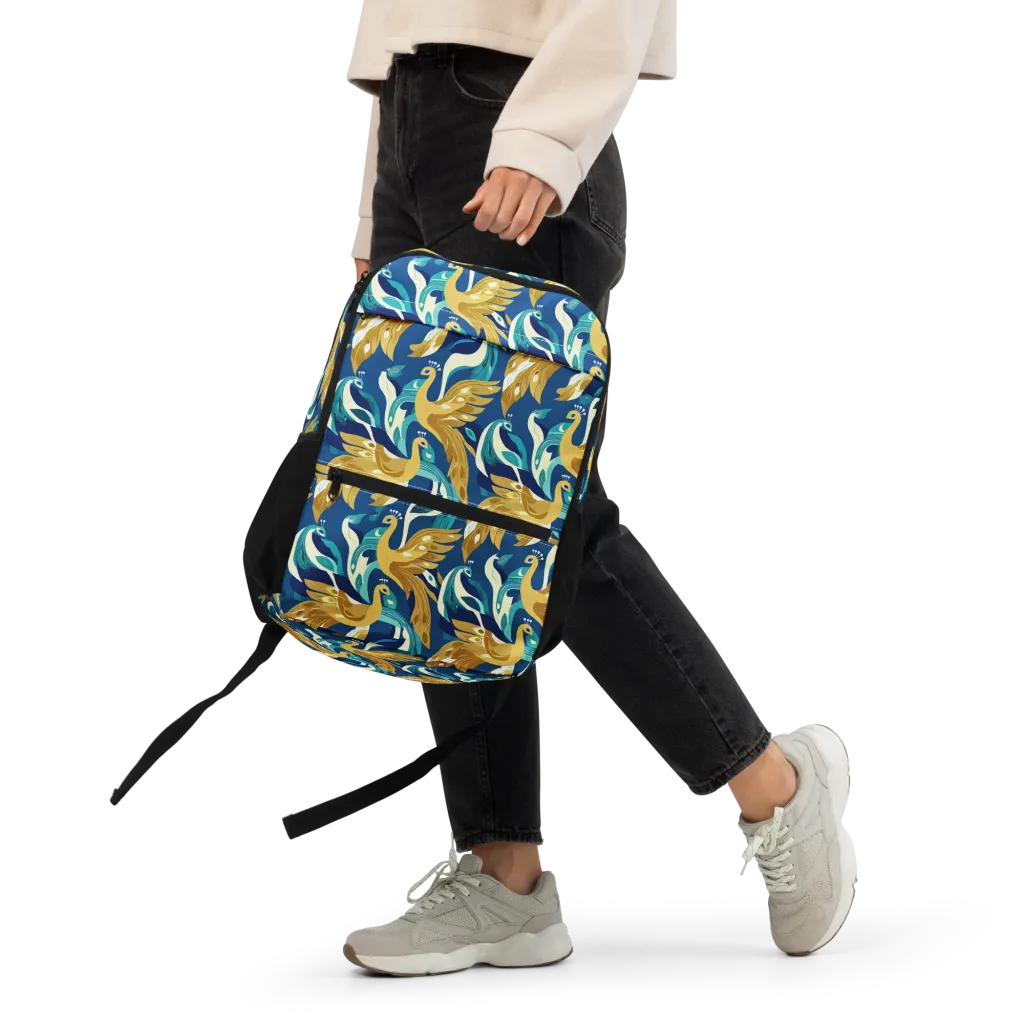 Gilded Peacock Tide on Utility Backpack — Front