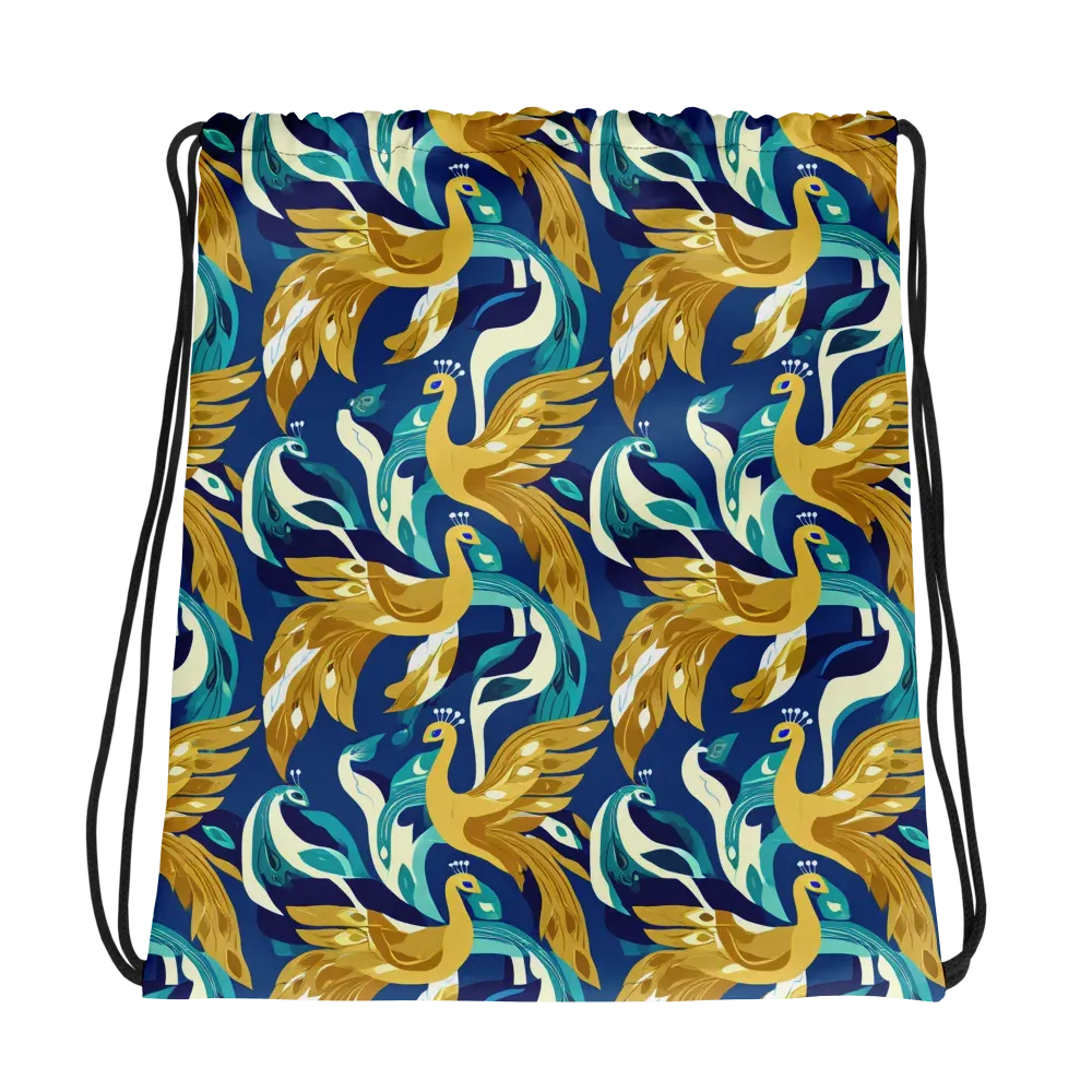 Gilded Peacock Tide on Drawstring Bag — Photo