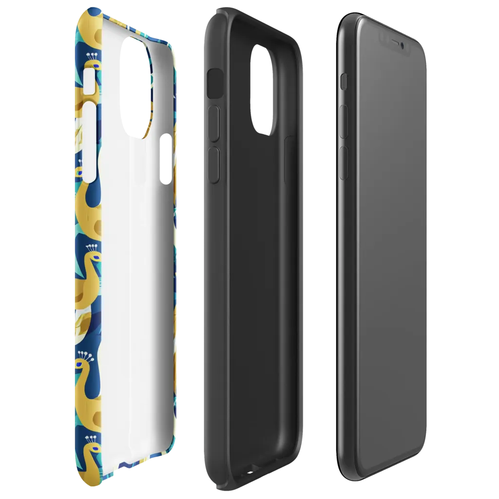 Gilded Peacock Tide on Tough Case for iPhone® — Right