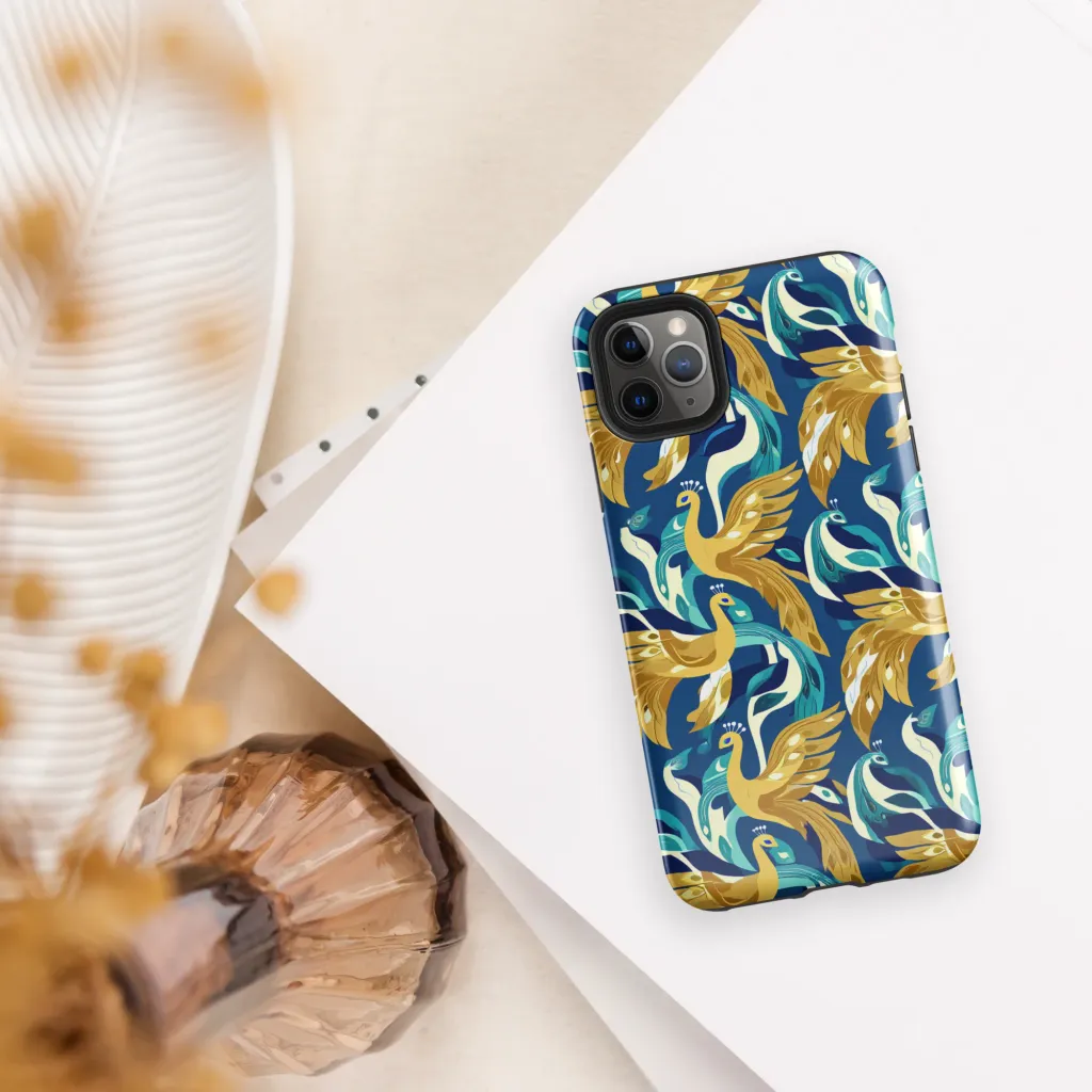Gilded Peacock Tide on Tough Case for iPhone® — Front