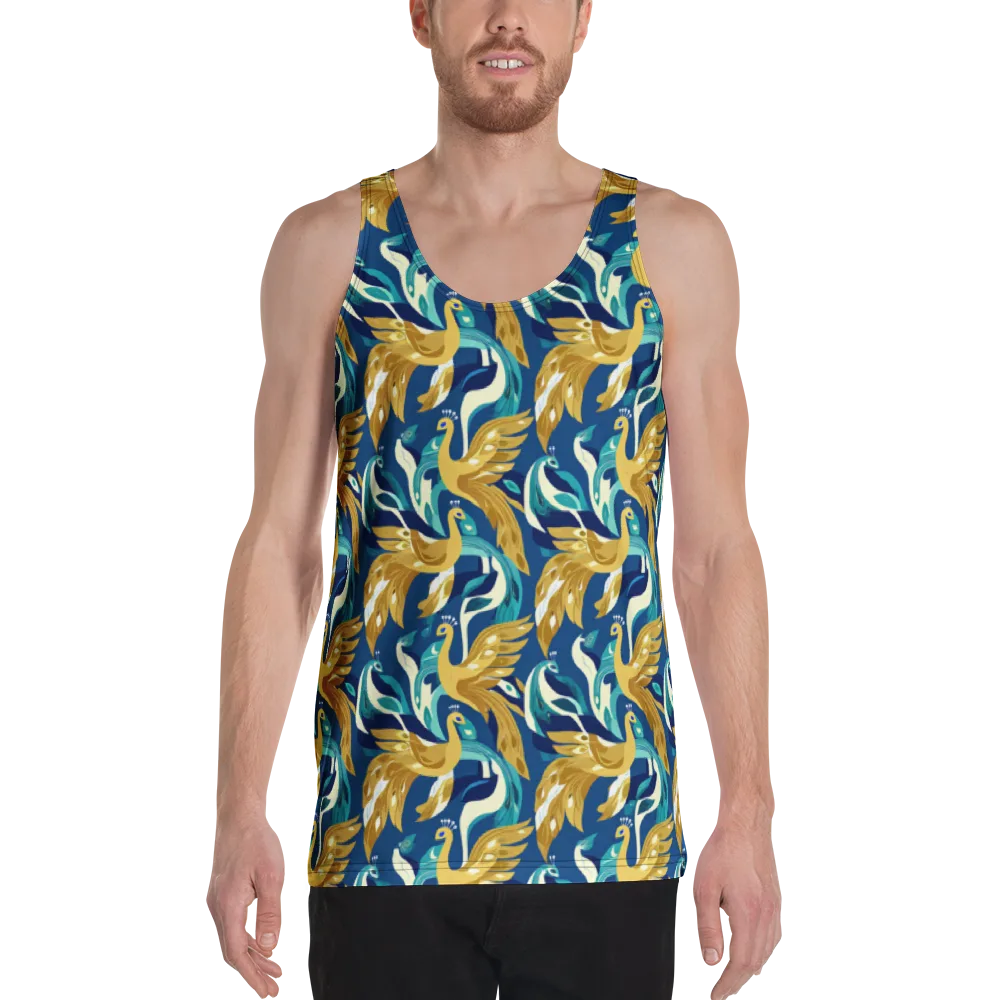 Gilded Peacock Tide on Men's Tank Top — Front