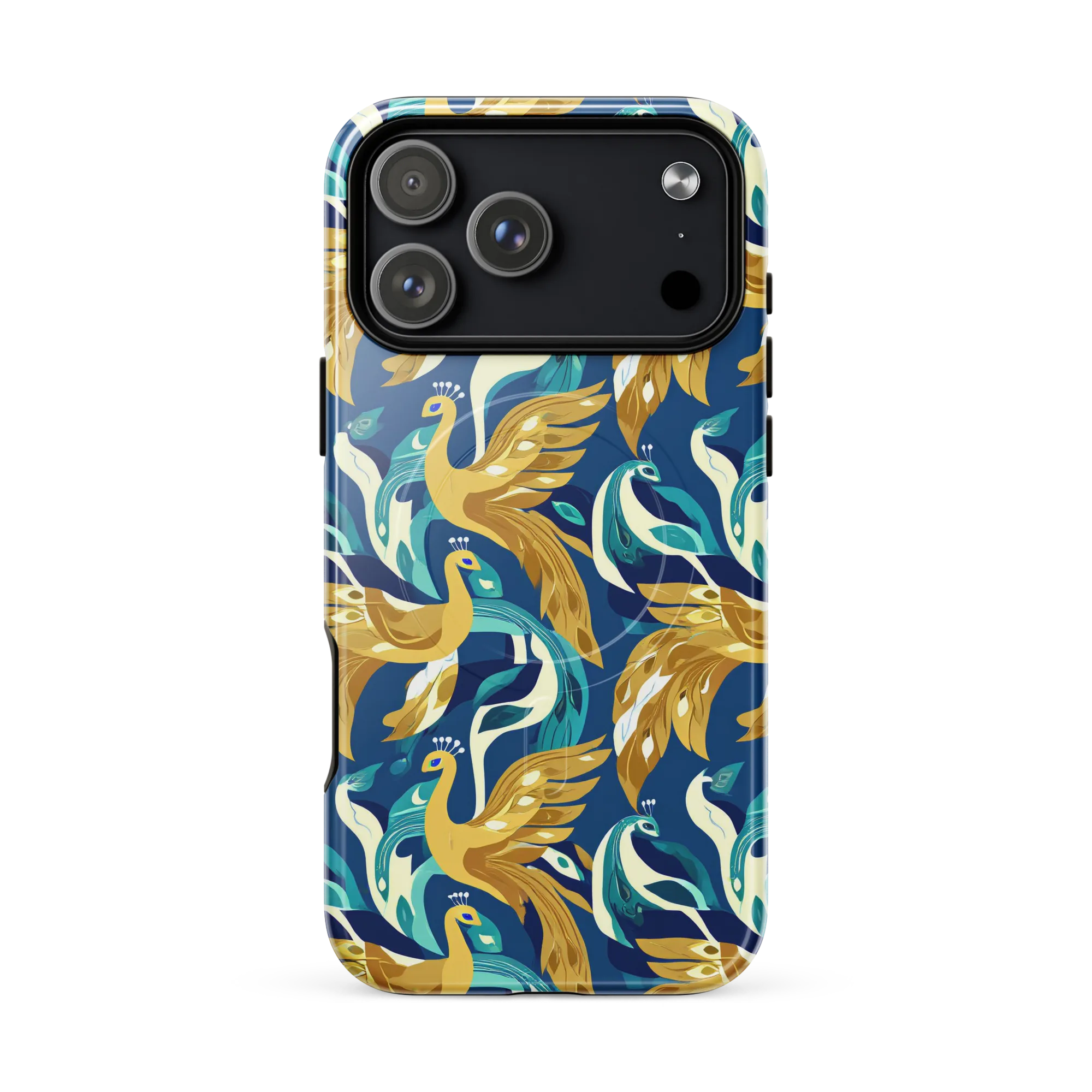 Gilded Peacock Tide on MagSafe Tough Case for iPhone® — Front