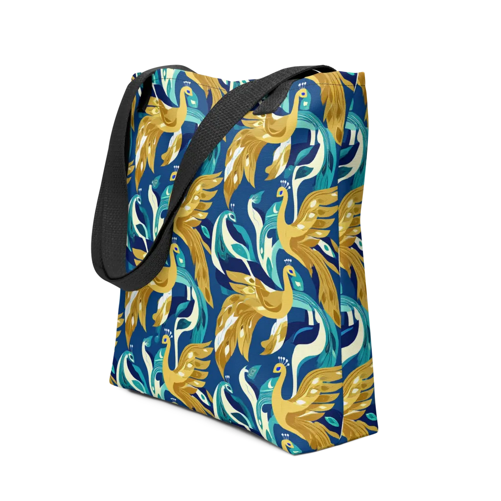 Gilded Peacock Tide on Tote Bag — Front