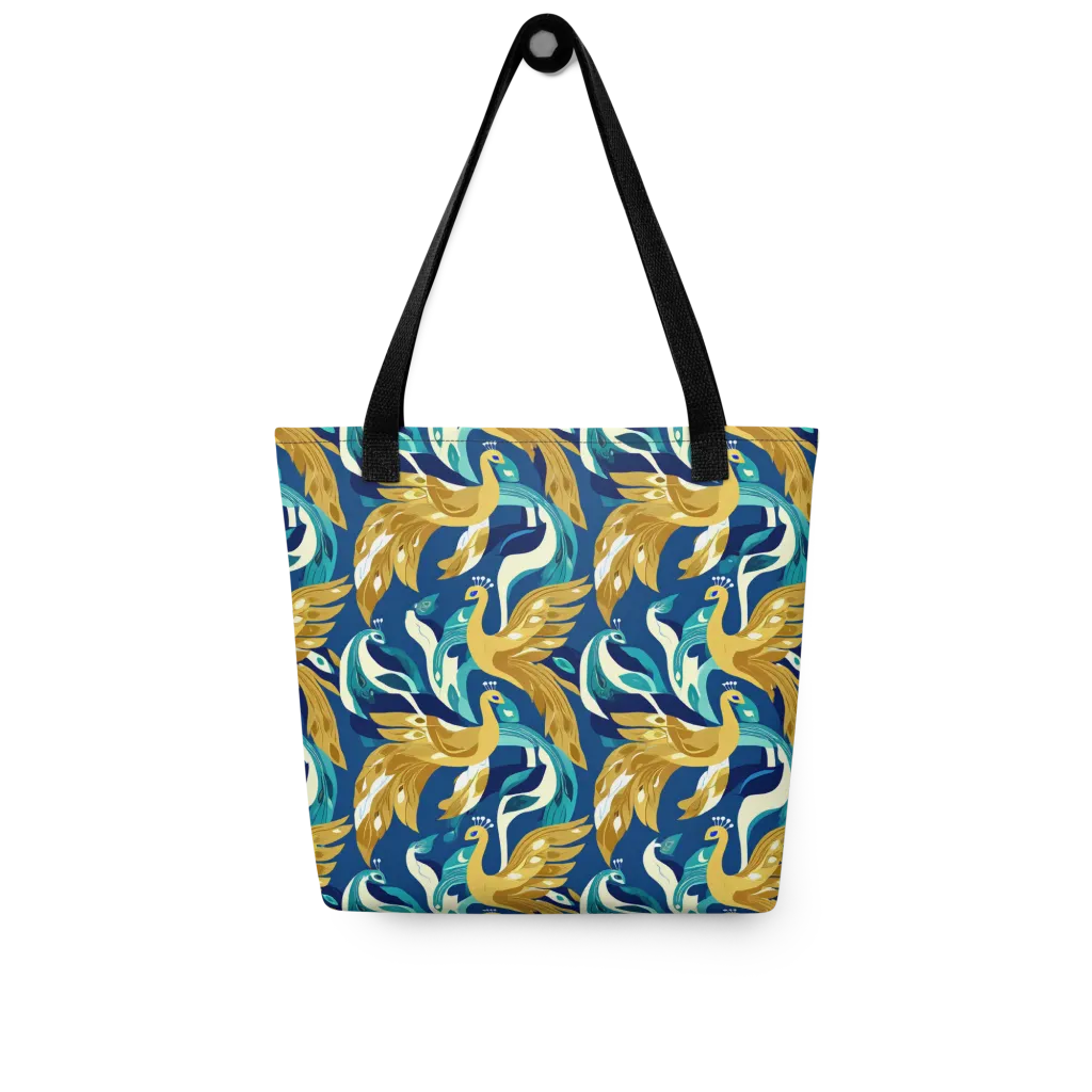 Gilded Peacock Tide on Tote Bag — Front