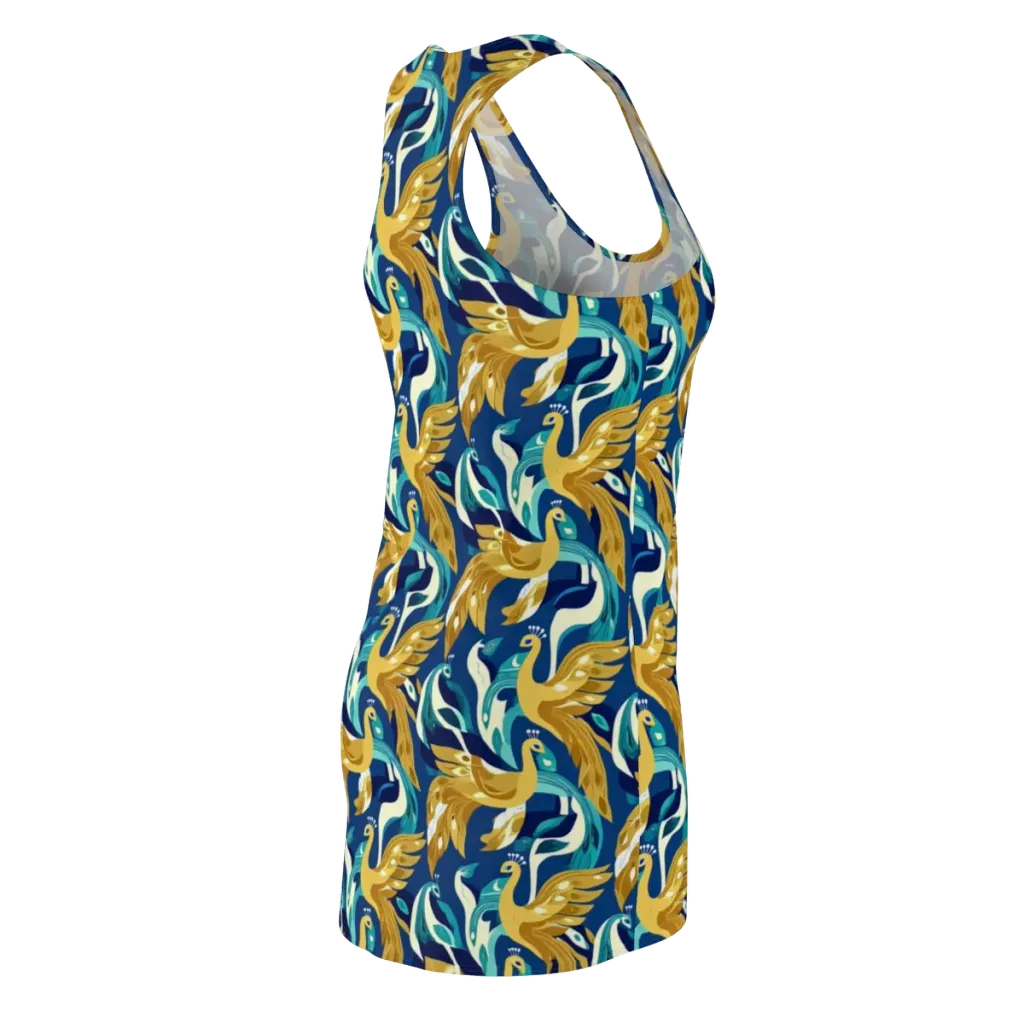Gilded Peacock Tide on Racerback Dress — Back Side