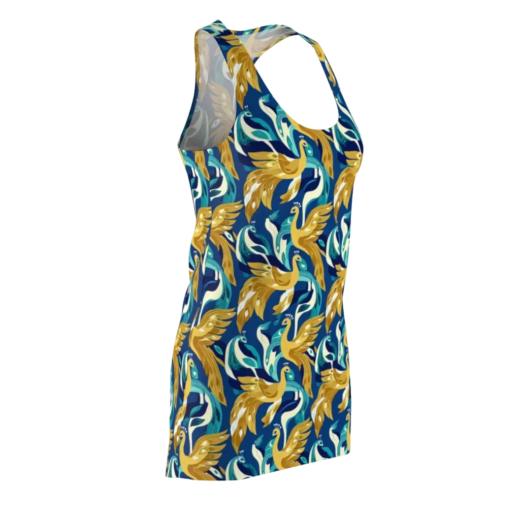 Gilded Peacock Tide on Racerback Dress — Front Side
