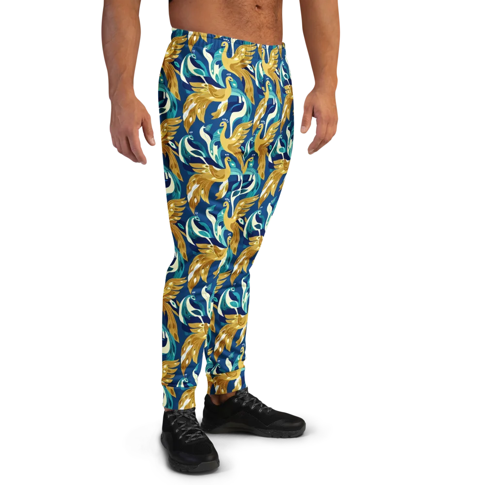 Gilded Peacock Tide on Men's Joggers — Right