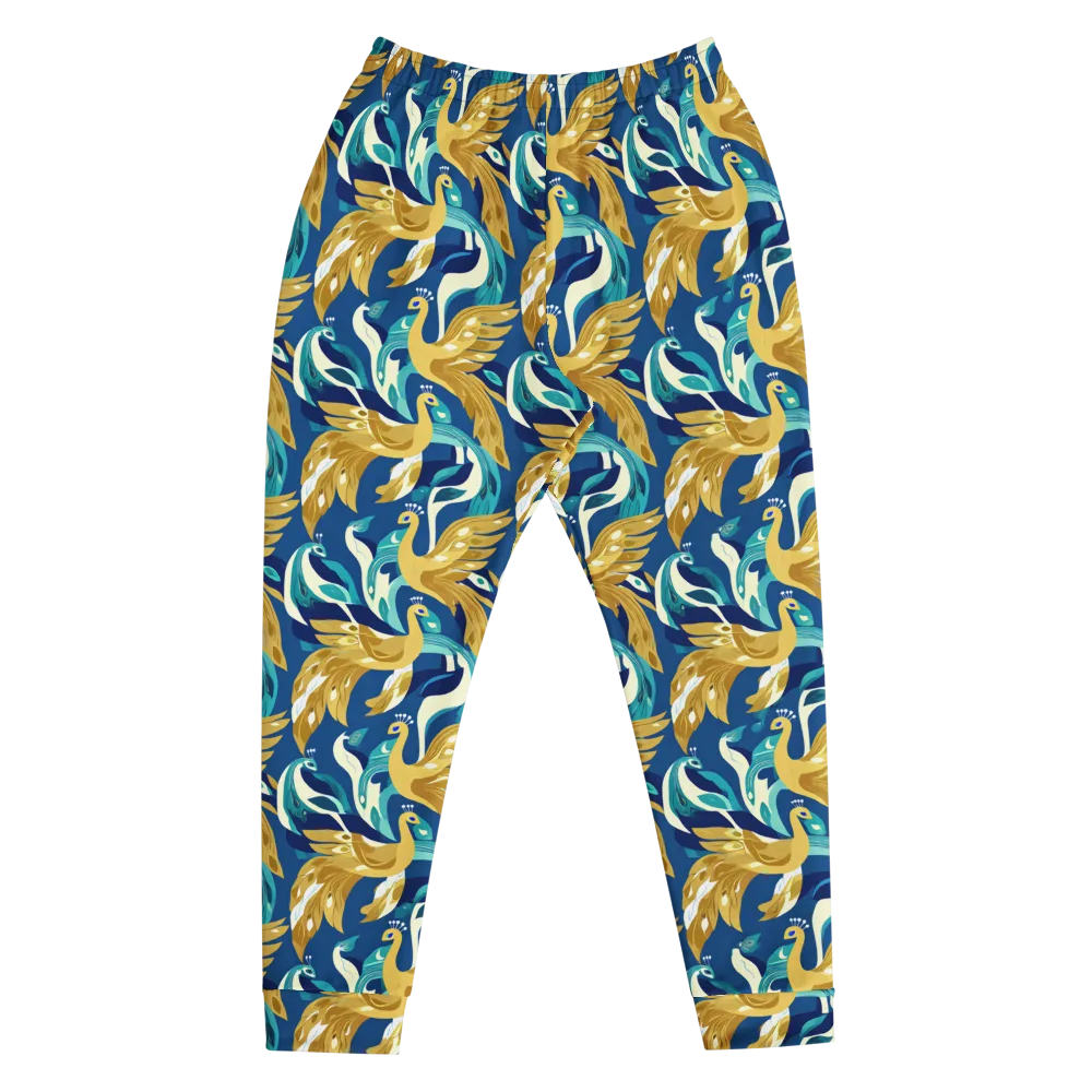 Gilded Peacock Tide on Men's Joggers — Front