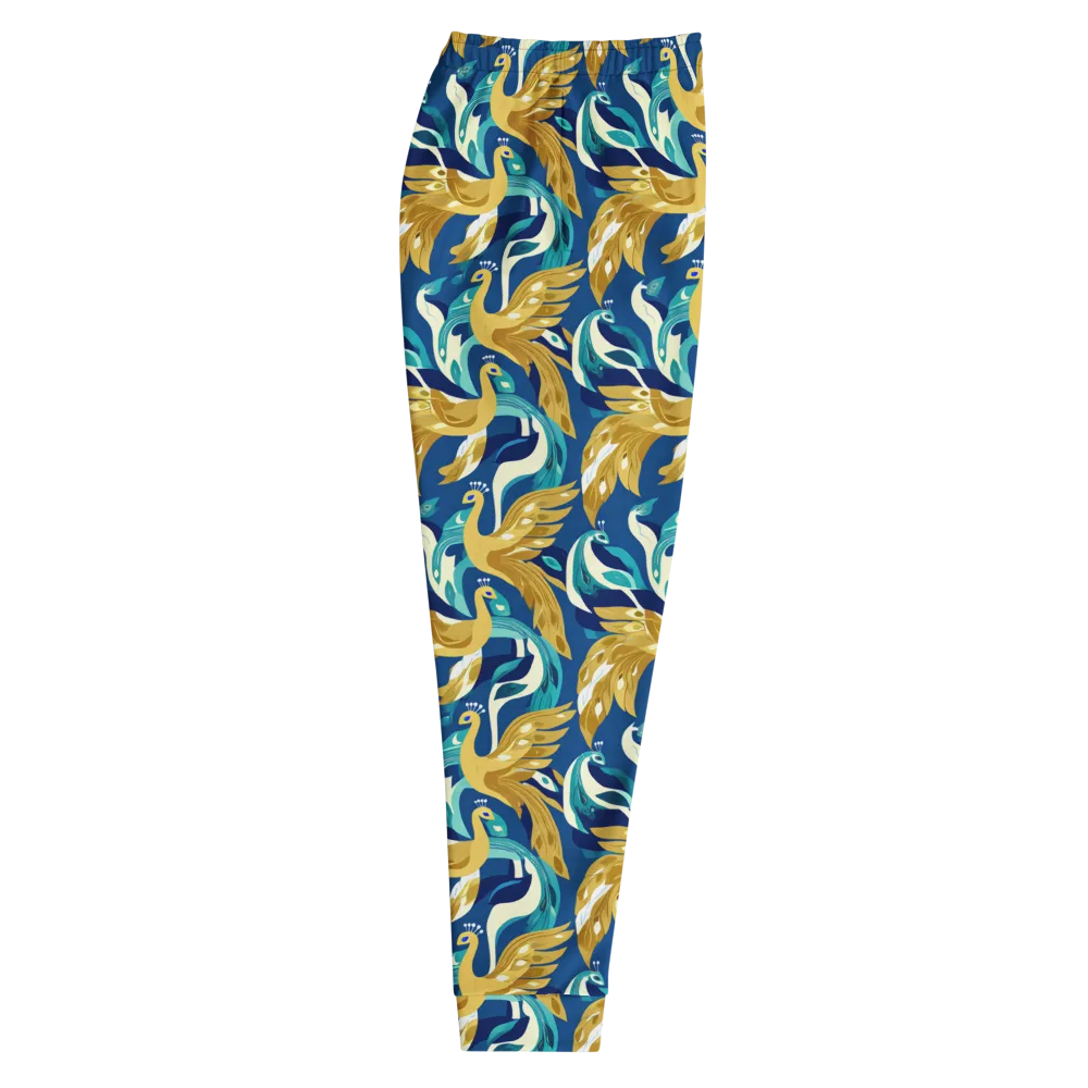 Gilded Peacock Tide on Men's Joggers — Right