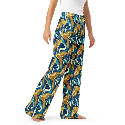 Gilded Peacock Tide on a Women's Pajama Pants