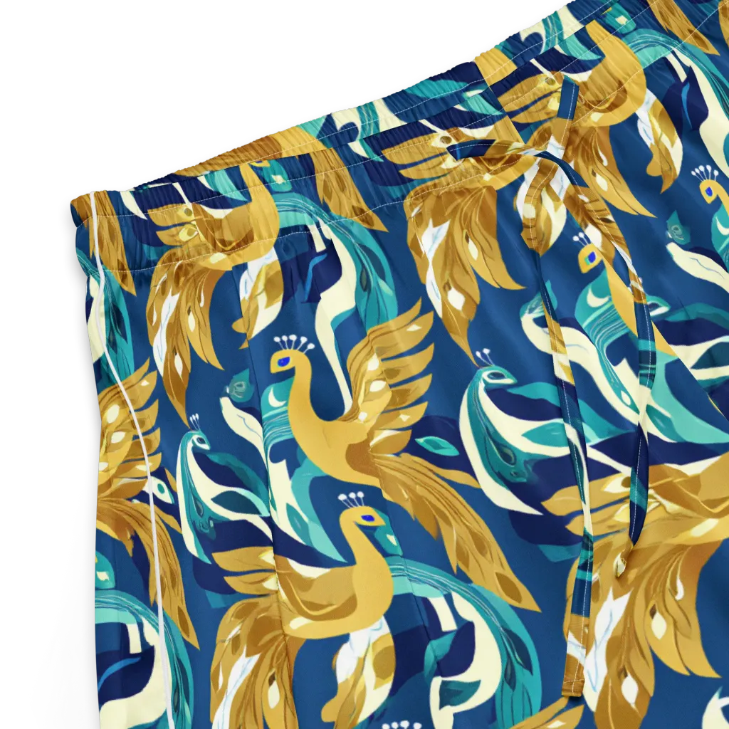 Gilded Peacock Tide on Women's Pajama Shorts — Product details