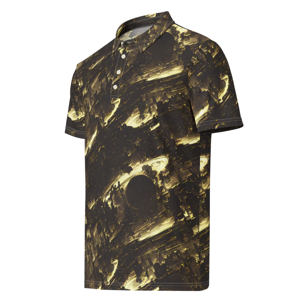 Oceanic Echo on Men's Slim Fit Polo Shirt — Left Front