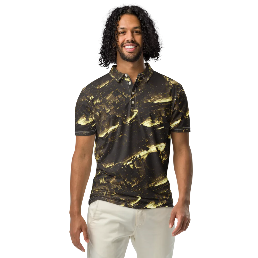 Oceanic Echo on Men's Slim Fit Polo Shirt — Front