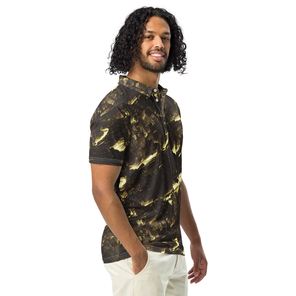Oceanic Echo on Men's Slim Fit Polo Shirt — Right Front