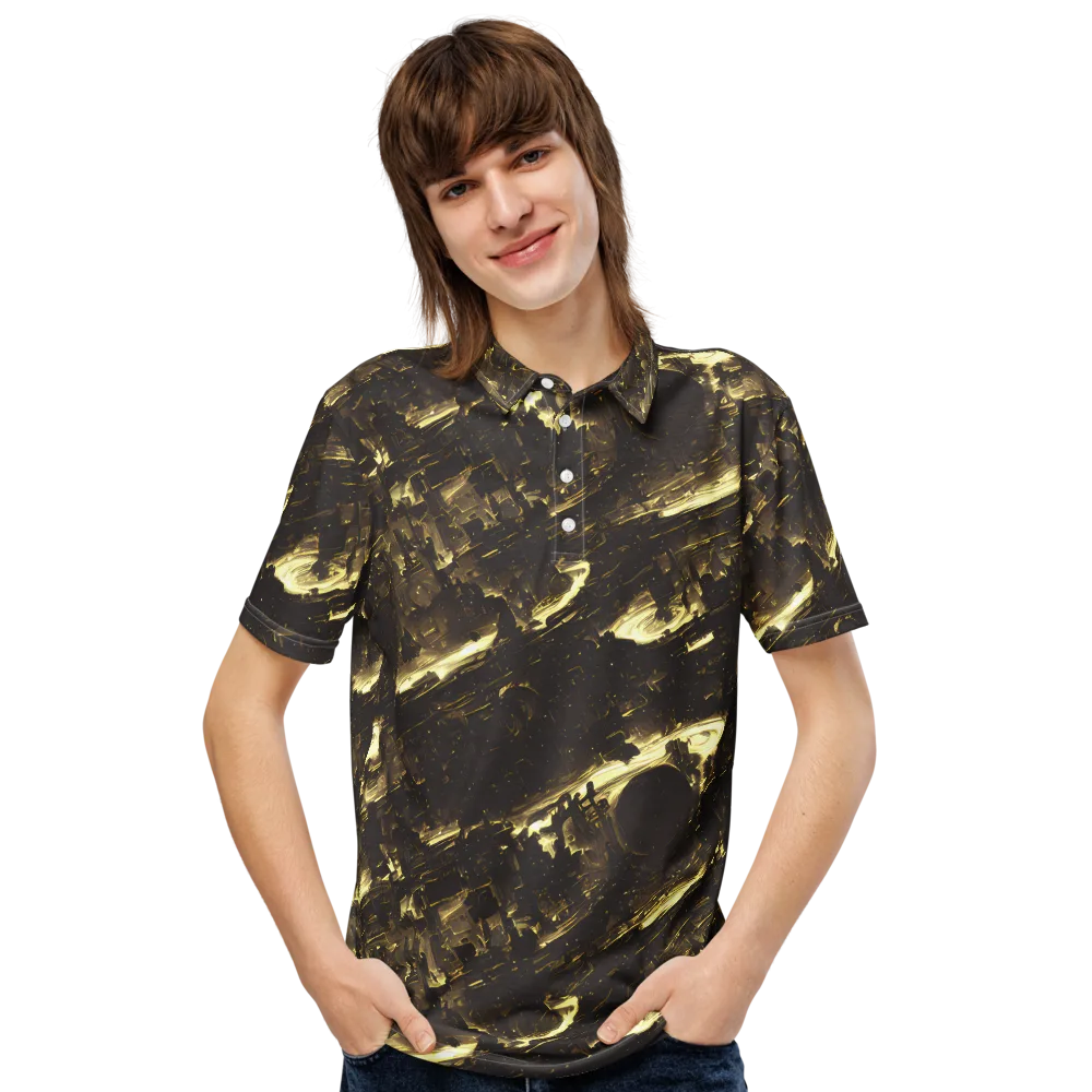 Oceanic Echo on Men's Slim Fit Polo Shirt — Front