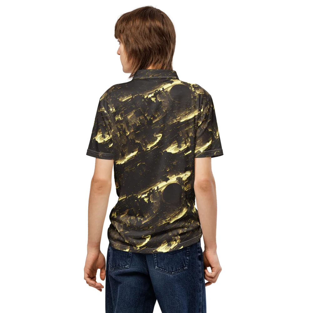 Oceanic Echo on Men's Slim Fit Polo Shirt — Back