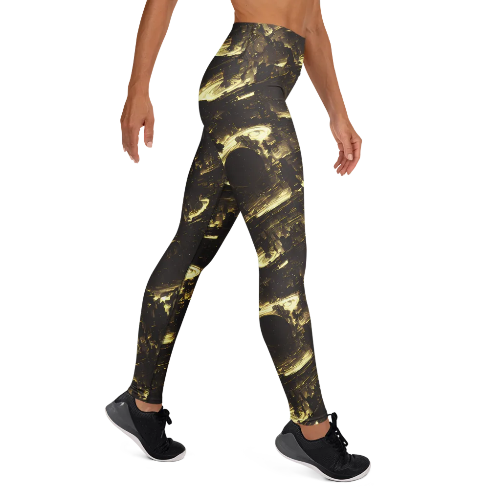 Oceanic Echo on Yoga Leggings — Right