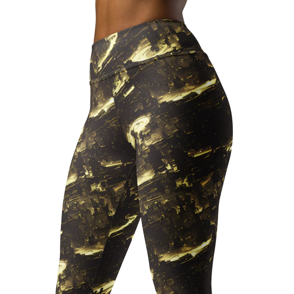 Oceanic Echo on Yoga Leggings — Left Front