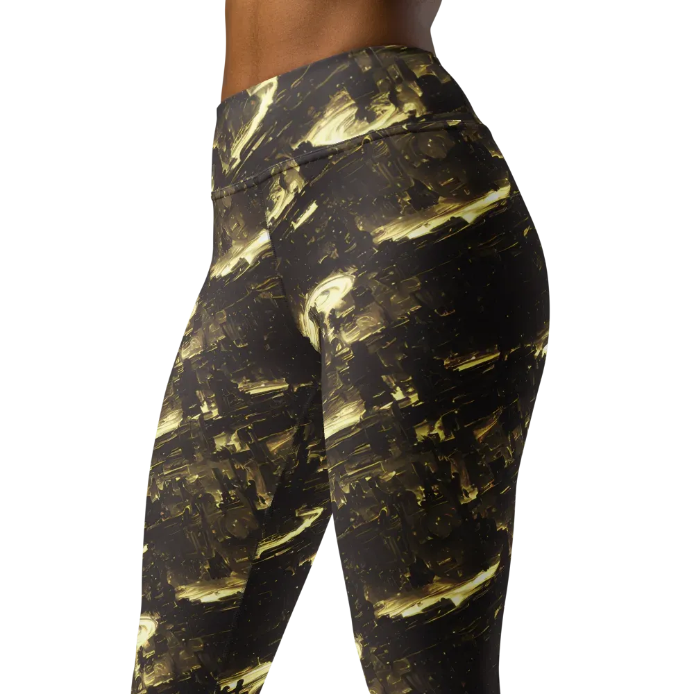 Oceanic Echo on Yoga Leggings — Left Front