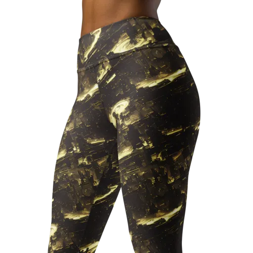 Oceanic Echo on a Yoga Leggings