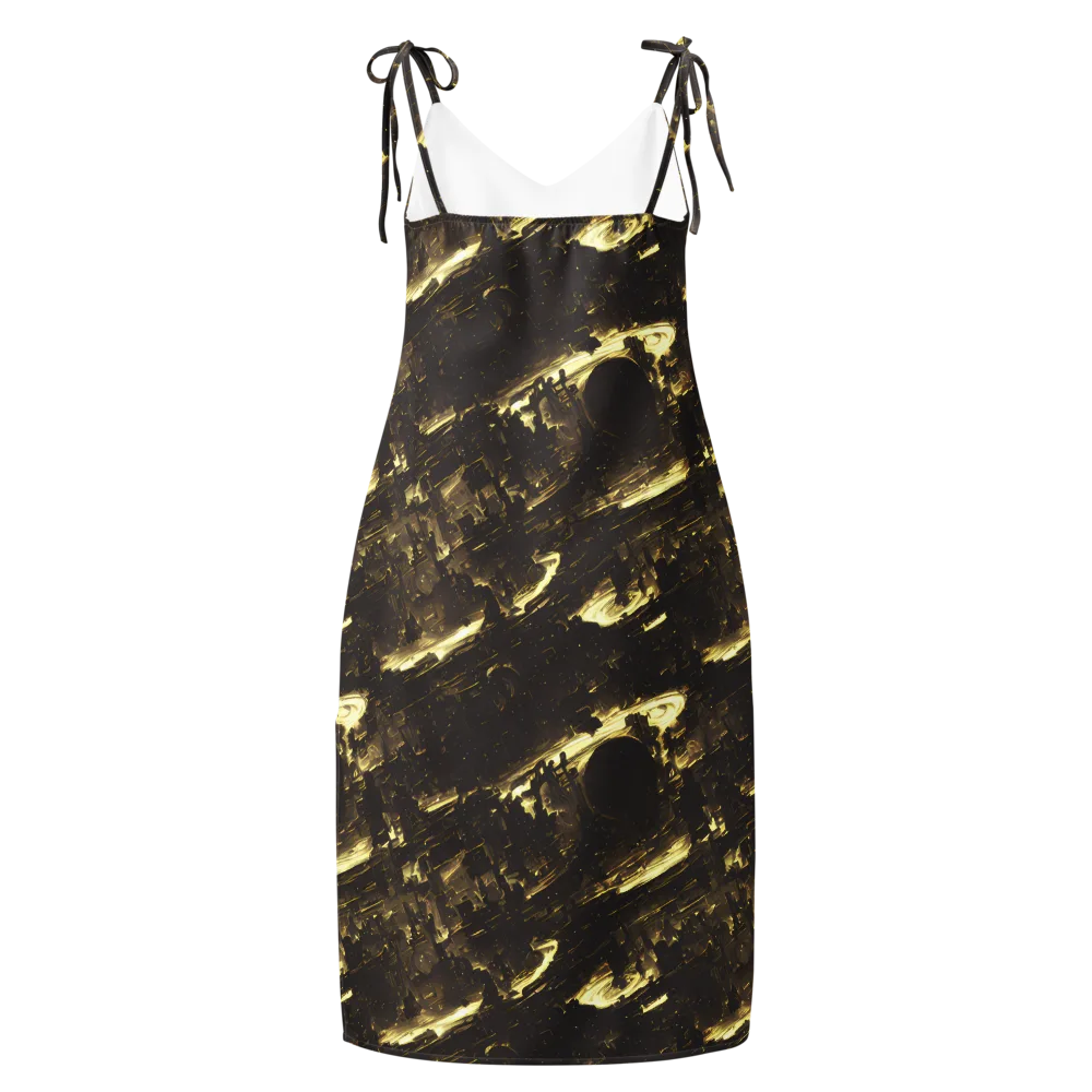 Oceanic Echo on Slip Dress — Back