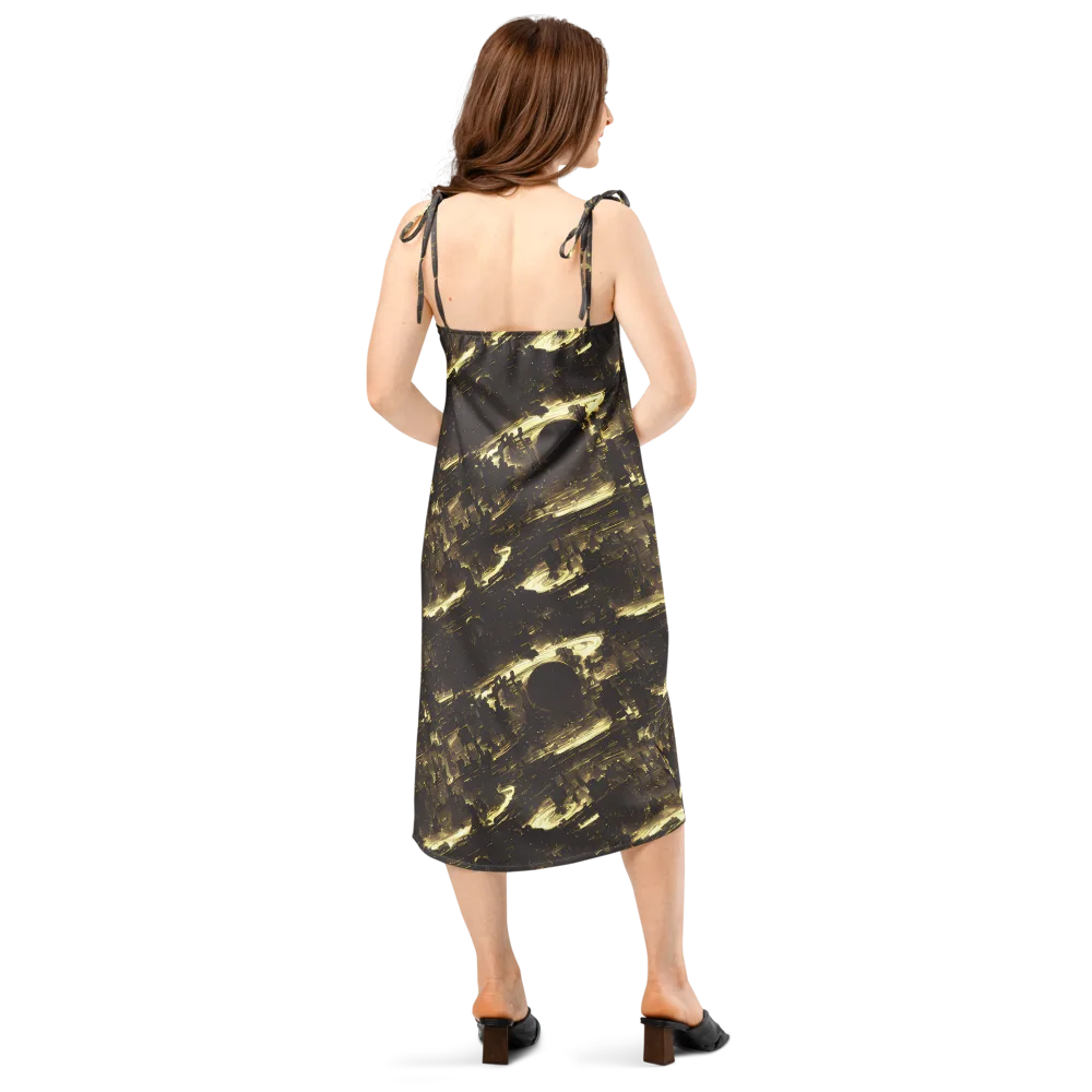 Oceanic Echo on Slip Dress — Back