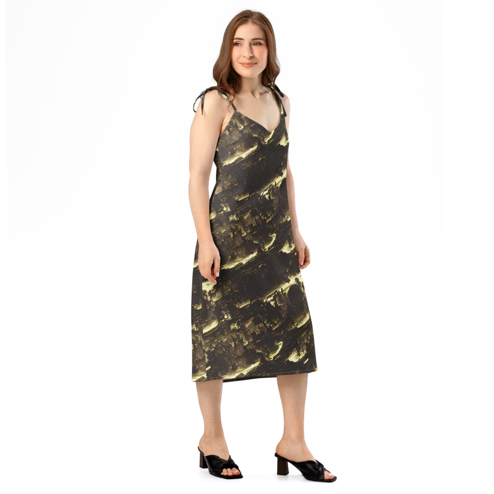 Oceanic Echo on Slip Dress — Right Front