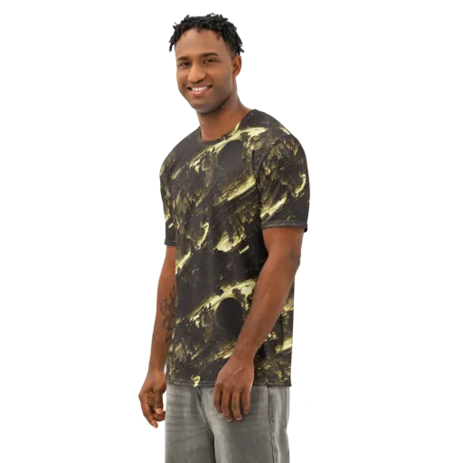 Oceanic Echo on a Men's Cotton Crew Neck T-Shirt