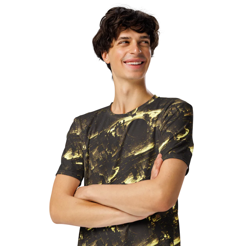 Oceanic Echo on Men's Crew Neck T-Shirt — Left Front
