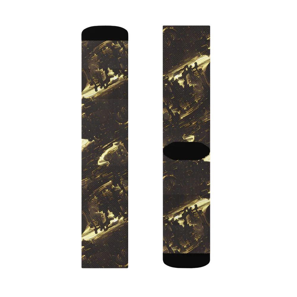 Oceanic Echo on Socks — Right Sock