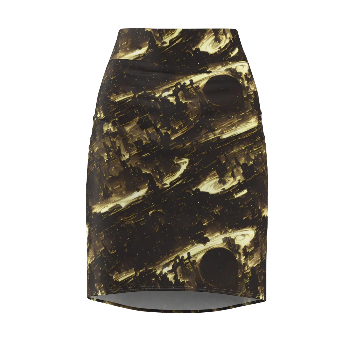 Oceanic Echo on Pencil Skirt — Front