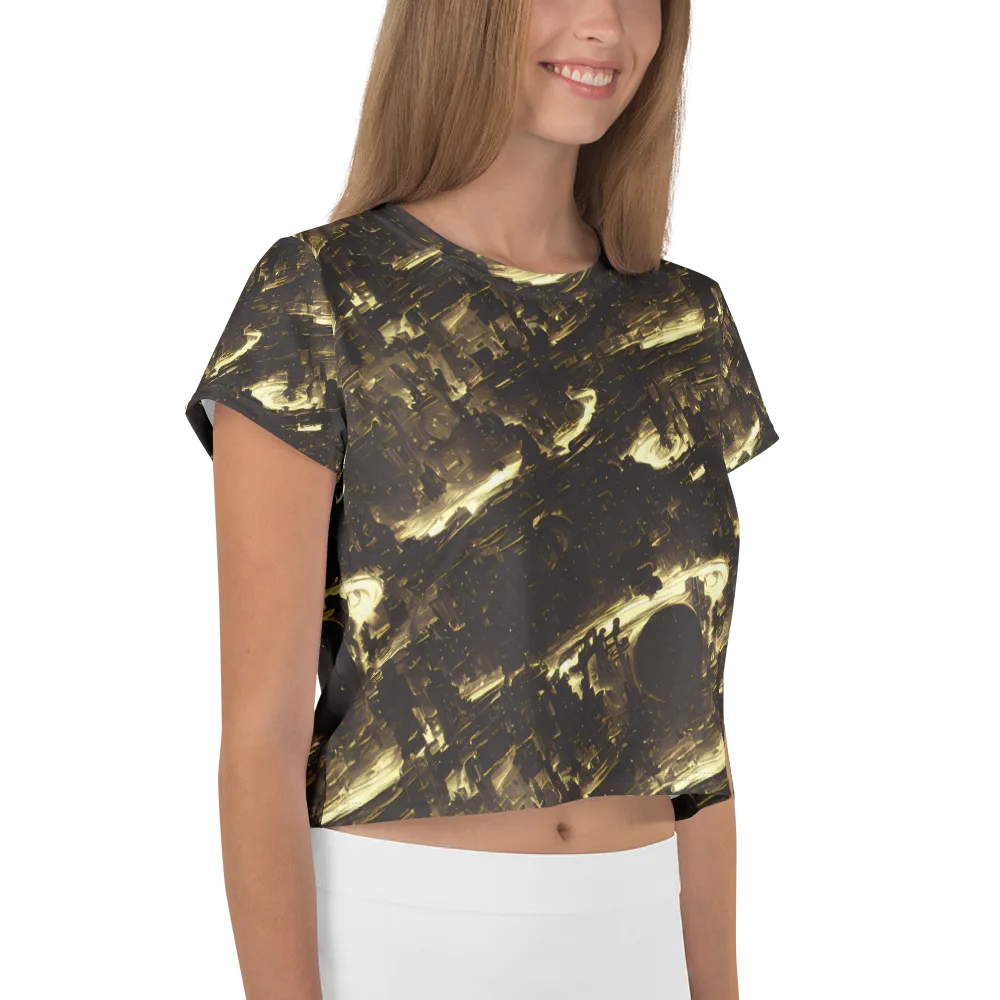 Oceanic Echo on Crop Tee — Right