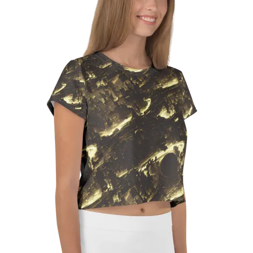 Oceanic Echo on a Crop Tee