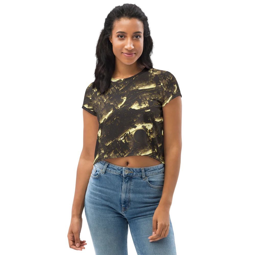 Oceanic Echo on Crop Tee — Front