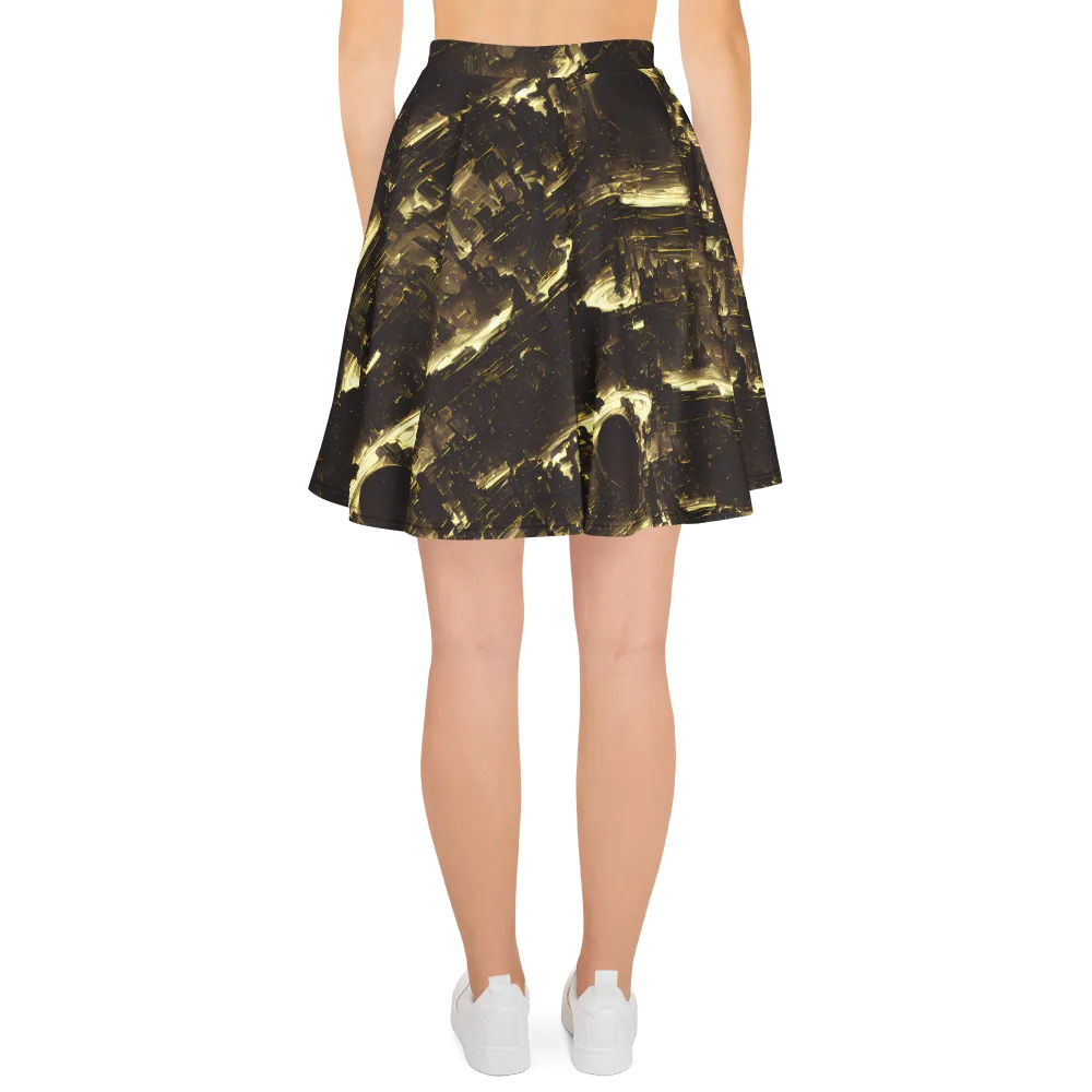Oceanic Echo on Skater Skirt — Back