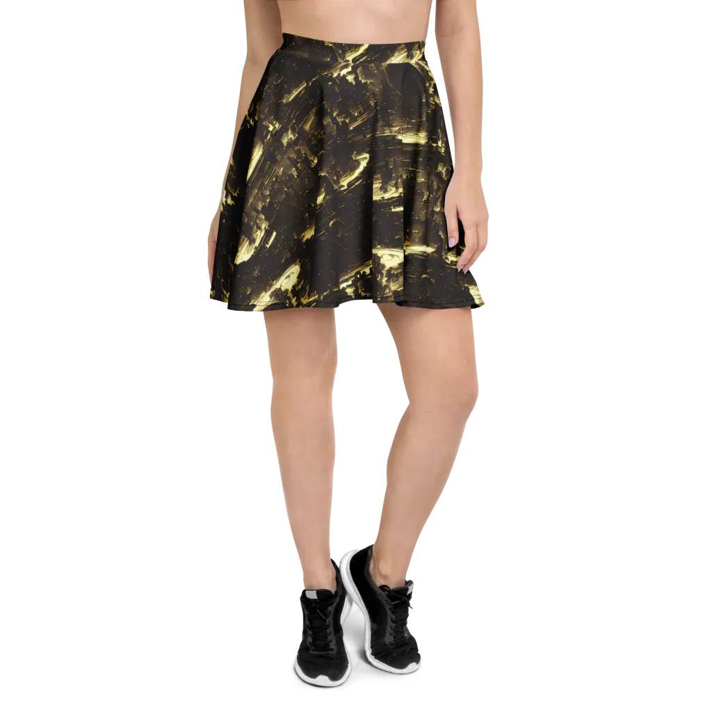 Oceanic Echo on Skater Skirt — Front