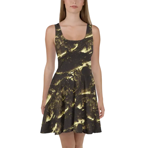 Oceanic Echo on a Skater Dress