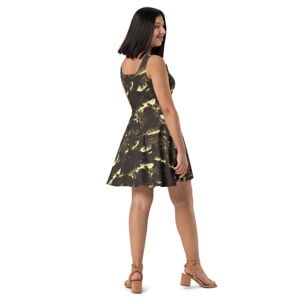 Oceanic Echo on Skater Dress — Right
