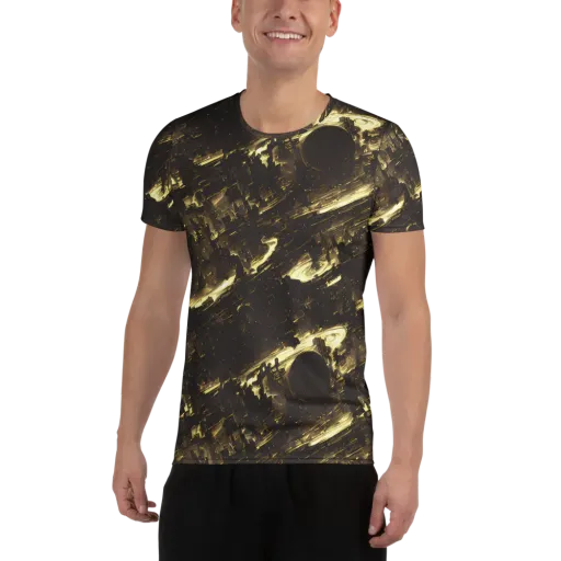 Oceanic Echo on a Men's Athletic T-Shirt