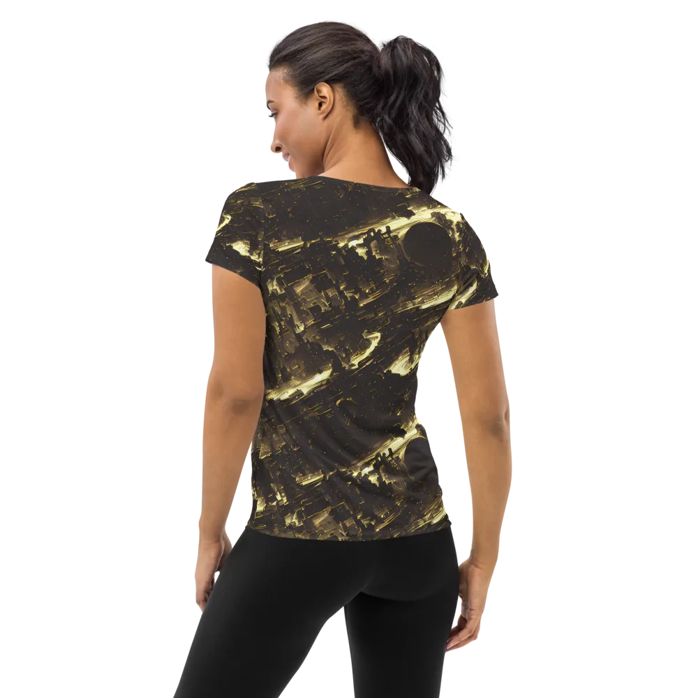 Oceanic Echo on Women's Athletic T-Shirt — Back