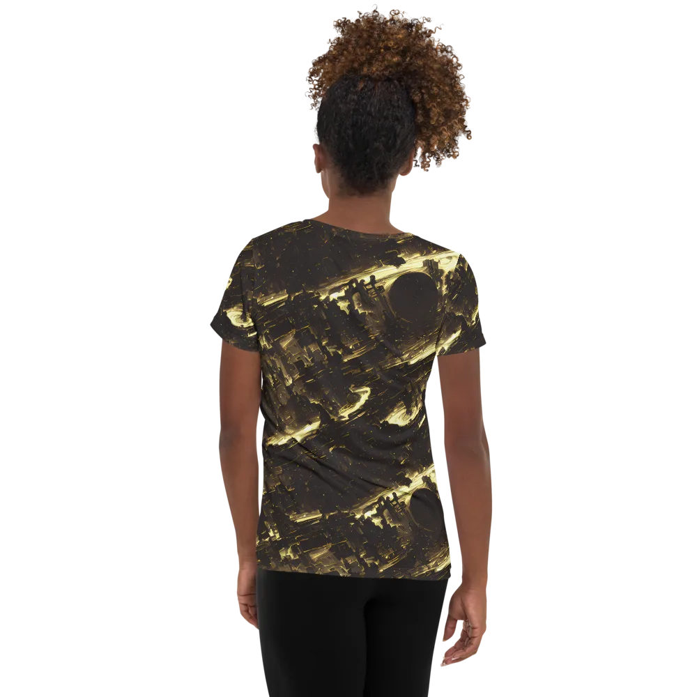 Oceanic Echo on Women's Athletic T-Shirt — Back
