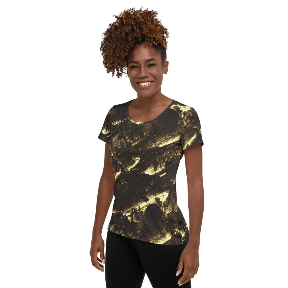 Oceanic Echo on Women's Athletic T-Shirt — Left