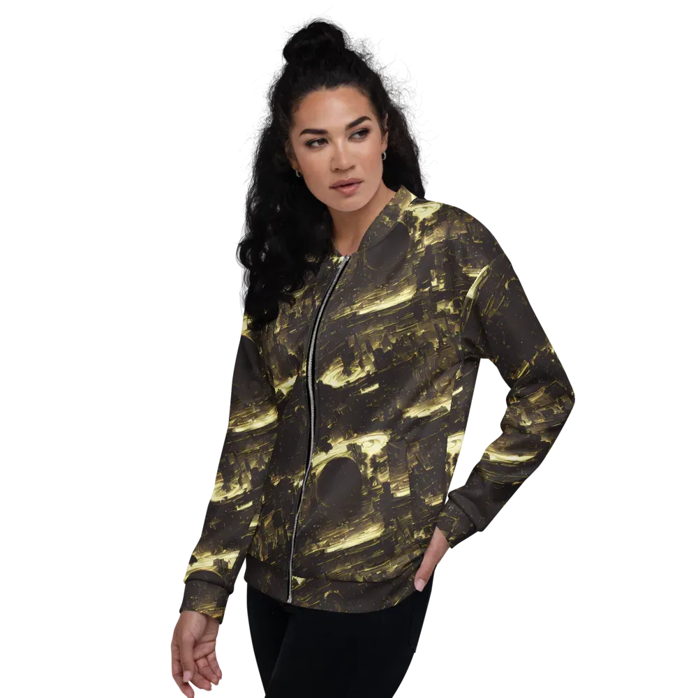 Oceanic Echo on Bomber Jacket — Left