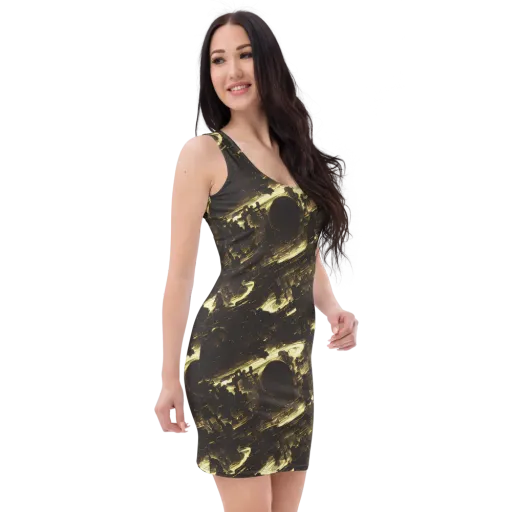 Oceanic Echo on a Bodycon Dress