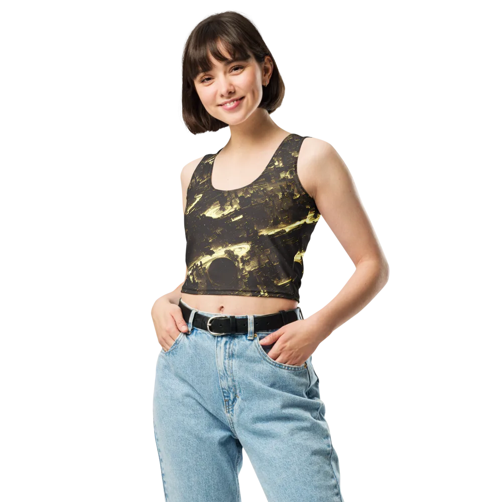 Oceanic Echo on Crop Top — Front