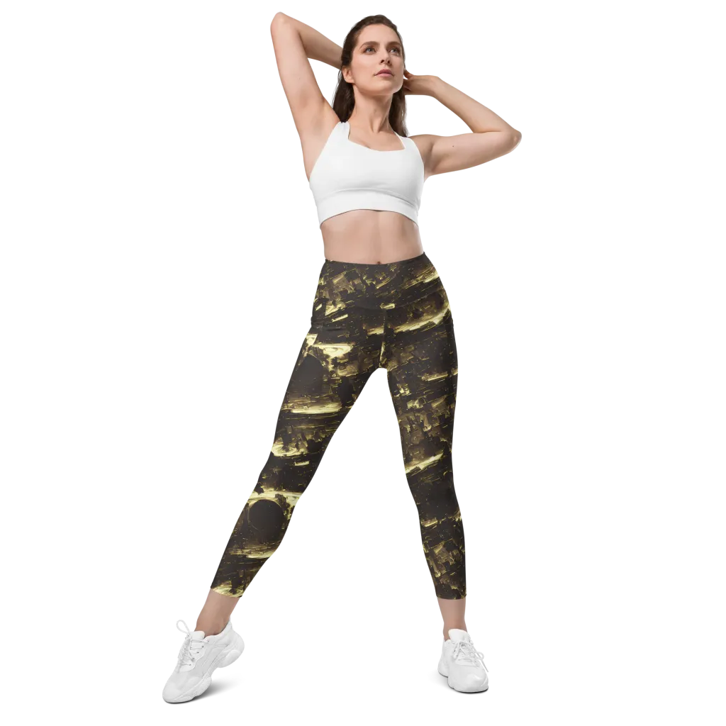 Oceanic Echo on Leggings with Pockets — Front
